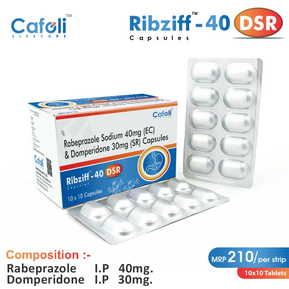 Rabeprazole 40mg (EC) + Domperidone 30mg (SR) | Best price for PCD Pharma Franchise | Gastrointestinal reflux & motility disorder treatment